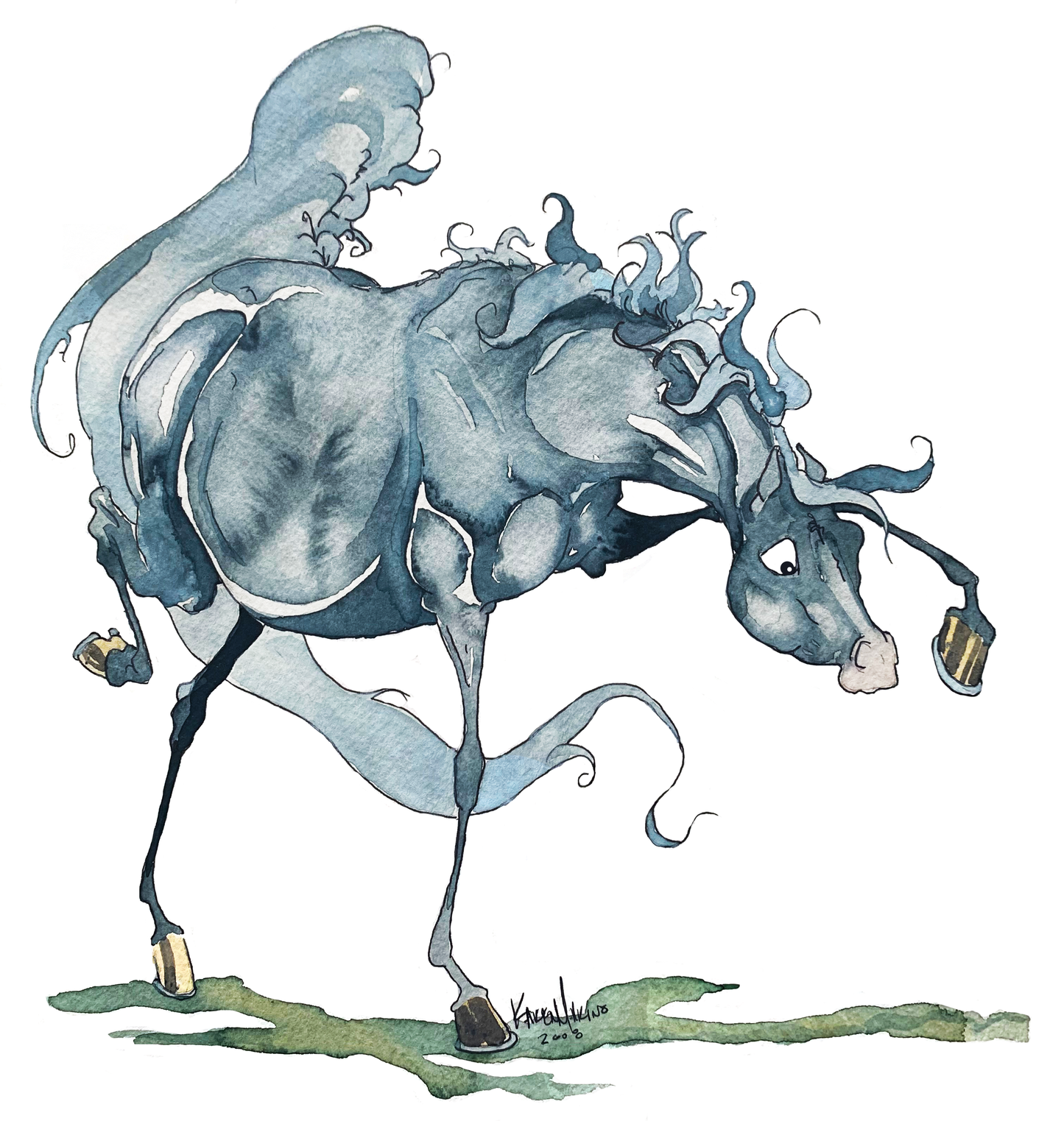 High Stepping Arabian print.