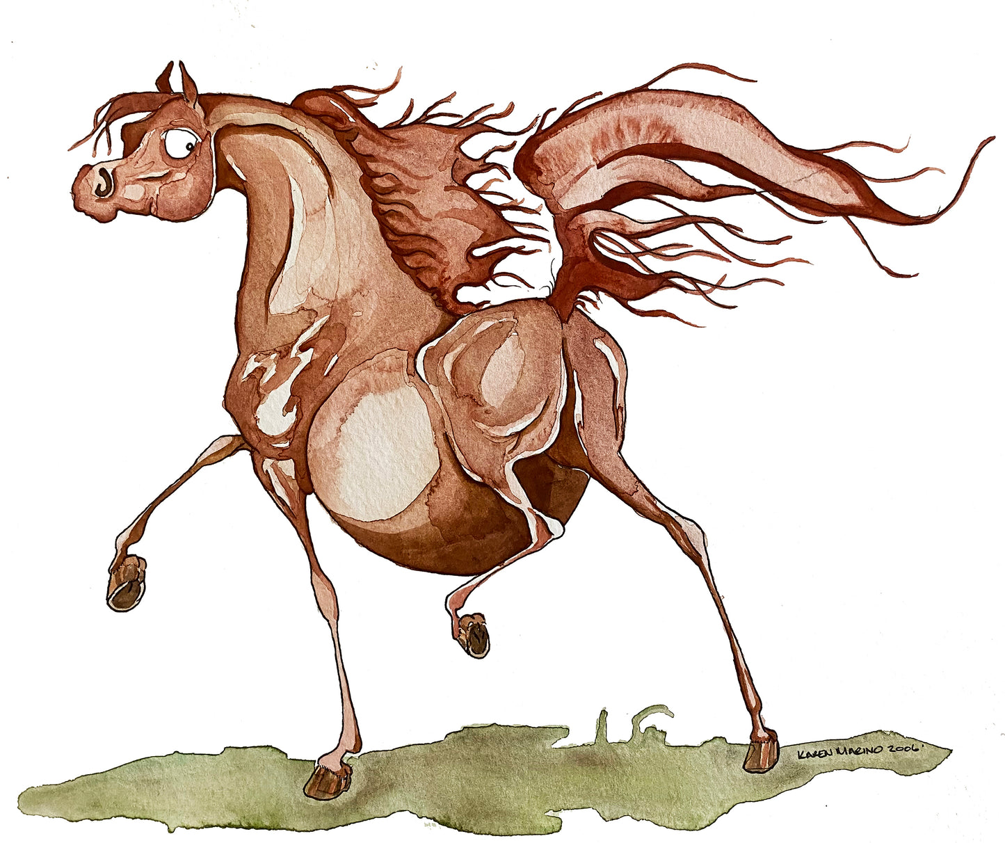 Chestnut Arabian Print